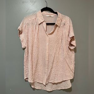 Jane and Delancy Medium Striped button up